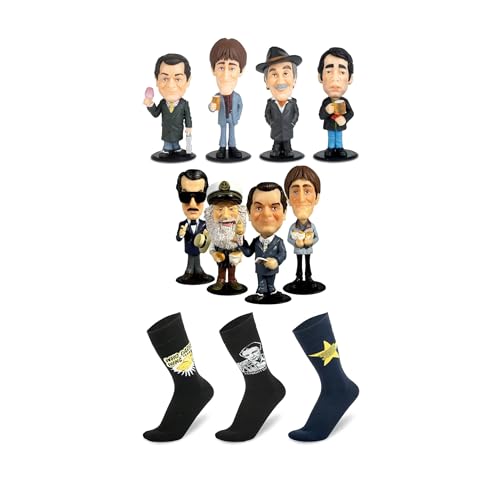 Sporting Profiles Only Fools and Horses Official Bundle - 2 Bobblehead Figure Sets Featuring Del Boy, Rodney, Grandad, Albert etc - Includes 3 Pair Sock Set - Licensed Collectible Gift Bundle von Sporting Profiles
