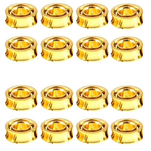 Spourita 16 StüCk Stahl Vergoldet R188 KK Lager GeschwindigkeitsabhäNgige Lager R188 U-Nut für Yo-Yo-Modelle von Spourita