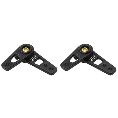 Spourita 2X Aluminium Legierung 25T Verstellbarer Servo Arm Doppel Kopf Servo Horn für Futaba Savox Servo HD Xcore RC Auto von Spourita