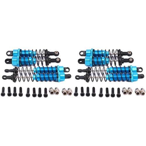 Spourita 4 x Metall gefüllt mit und hinten Stoßdämpfer für 1/12 12428 12423 Auto, ferngesteuert, Einstufung, Roboter, Blau von Spourita