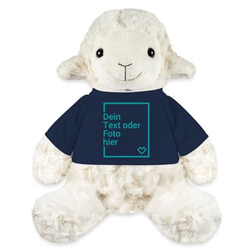 Spreadshirt Kuscheltier Schaf Selbst Gestalten Mit Foto Und Text | Plüschtier Personalisiert Kuscheltier Schaf, One Size, French Navy von Spreadshirt