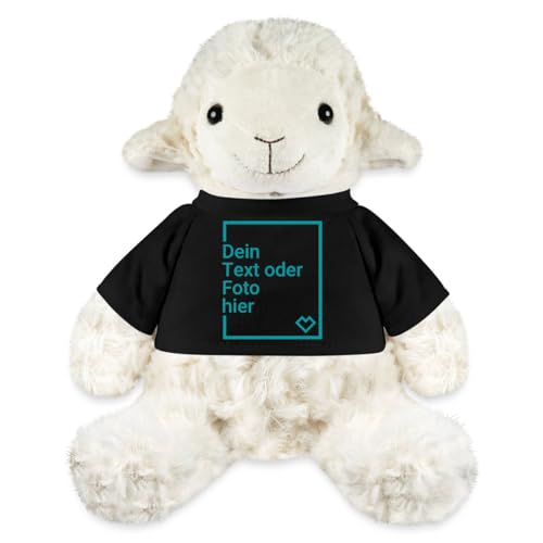 Spreadshirt Kuscheltier Schaf Selbst Gestalten Mit Foto Und Text | Plüschtier Personalisiert Kuscheltier Schaf, One Size, Schwarz von Spreadshirt