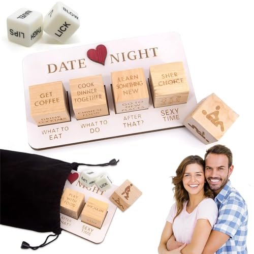 Sprießen 9 Stück Date-Night-Würfel Für Paare, Romantisches Würfelspiel, Einzigartiges Geschenk Für Jubiläen, Romantik Würfelspiel Für Erwachsene, Date Ideen Für Paare Valentine's Day Wedding Date Sprießen 9 Stück Date-Night-Würfel Für Paare, Romantisches Würfelspiel, Einzigartiges Geschenk Für Jubiläen, Romantik Würfelspiel Für Erwachsene, Date Ideen Für Paare Valentine's Day Wedding Date von Sprießen