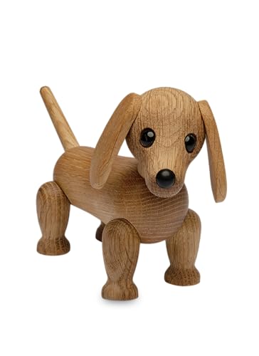 Spring Copenhagen Amigo Dachshund Puppy | lustiger, Kleiner DACKEL-WELPE | Holz-DEKOFIGUR | Chresten Sommer von Spring Copenhagen