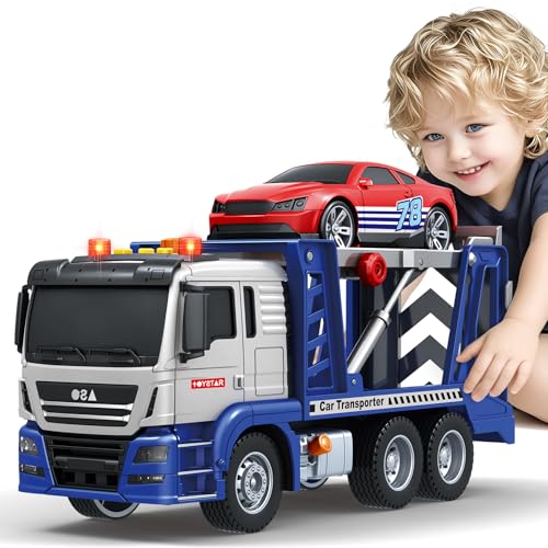 SpringFlower Transporter-Truck für Jungen, Kinder, Kleinkinder, Geburtstagsgeschenke für Jungen, Weihnachts- und Geburtstagsgeschenk für 4, 5, 6, 7, 8, 9, 10, 11, 12 Jahre, Jungen und Mädchen, SpringFlower Transporter-Truck für Jungen, Kinder, Kleinkinder, Geburtstagsgeschenke für Jungen, Weihnachts- und Geburtstagsgeschenk für 4, 5, 6, 7, 8, 9, 10, 11, 12 Jahre, Jungen und Mädchen, von SpringFlower