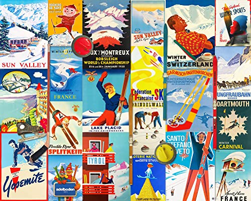 Springbok 1000 Teile Puzzle Nostalgischer Wintersport - Made in USA von Springbok