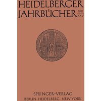 Heidelberger Jahrbücher von Springer Berlin