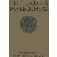 Heidelberger Jahrbücher von Springer Berlin