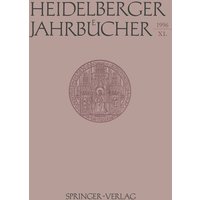 Heidelberger Jahrbücher von Springer Berlin