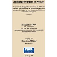 Lautbildungsschwierigkeit im Deutschen von Springer Berlin