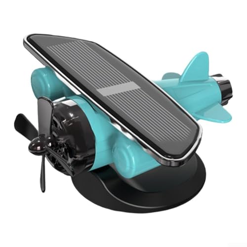 Lustige solarbetriebene Flugzeugdekoration mit 360-Grad-Drehung für Autos (blau) von Springwillfly