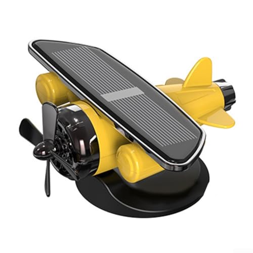 Lustige solarbetriebene Flugzeugdekoration mit 360-Grad-Drehung für Autos (weiß) von Springwillfly