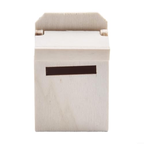 Miniatur-Briefkastenhaus aus Holz zum Basteln einzigartiger Miniatur-Szenen und -modelle (natürliche Farbe) von Springwillfly