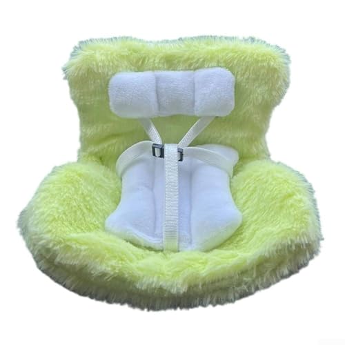 Springwillfly Autositz für Plüschpuppen, Puppen-Autositz mit Sicherheitsclip, ideal für Puppenliebhaber auf der Straße (hellgrün) von Springwillfly