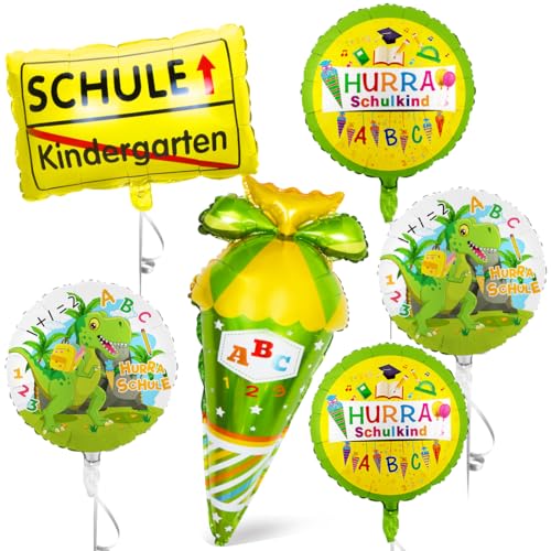 6 Schulanfang Folienballon, Einschulung Junge Deko, ABC Zuckertüten Helium Ballon, Dinosaurier Schuleinführung Folien ballon, HURRA SCHULE, Kindergarten Folien Ballon, Schulstart Ballon for Child 6 Schulanfang Folienballon, Einschulung Junge Deko, ABC Zuckertüten Helium Ballon, Dinosaurier Schuleinführung Folien ballon, HURRA SCHULE, Kindergarten Folien Ballon, Schulstart Ballon for Child von Sprinlot