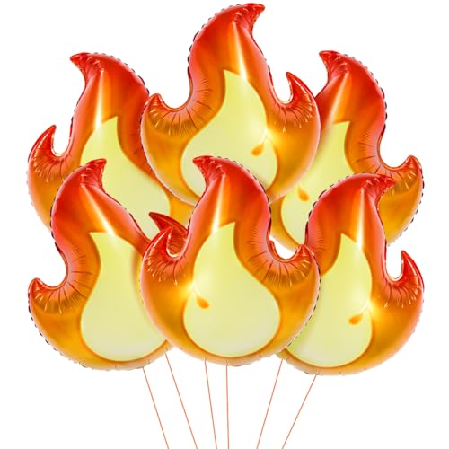 6 Stück Flamme Folienballon, XXL Flammenballons, Riesen Feuerballons, Rot Gelb Flamme Helium Ballon, Dekorative Folie Luftballons für Kinder Geburtstag Feuerwehrmann Thema Party 6 Stück Flamme Folienballon, XXL Flammenballons, Riesen Feuerballons, Rot Gelb Flamme Helium Ballon, Dekorative Folie Luftballons für Kinder Geburtstag Feuerwehrmann Thema Party von Sprinlot