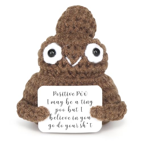 Positive Poo Puppe, Pocket Hug Mini Plush, KOT Spielzeug mit Aufmunterung Energiekarte, Kreative Strickwolle Poo Puppe, Geschenk für Geburtstags Weihnachten Abschieds Motivations Inspirational Positive Poo Puppe, Pocket Hug Mini Plush, KOT Spielzeug mit Aufmunterung Energiekarte, Kreative Strickwolle Poo Puppe, Geschenk für Geburtstags Weihnachten Abschieds Motivations Inspirational von Sprinlot