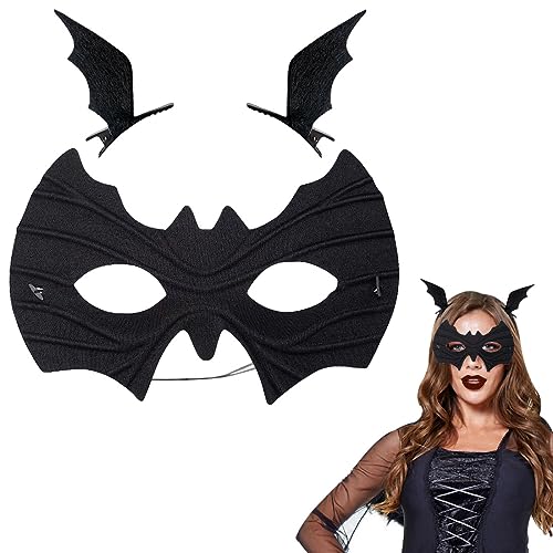 Sprinlot Fledermaus Maske für Karneval und Halloween - Schwarze Augenmaske, Haarspangen - Maskerade Cosplay Party Sprinlot Fledermaus Maske für Karneval und Halloween - Schwarze Augenmaske, Haarspangen - Maskerade Cosplay Party von Sprinlot