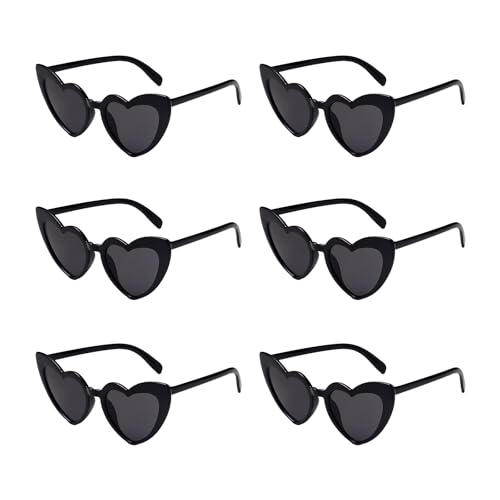Sprinlot Herz Party Brille Schwarz, 6 Paar Herz Brillen, Heart Shaped Brille, Sonnenbrille Herzform, Lustige Brille für Fasching Foto Requisiten Geburtstags Sprinlot Herz Party Brille Schwarz, 6 Paar Herz Brillen, Heart Shaped Brille, Sonnenbrille Herzform, Lustige Brille für Fasching Foto Requisiten Geburtstags von Sprinlot