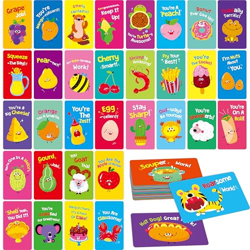 120 Motivationskarten, 60 Designs, Wortspiele, Anreiz, Lernkarten, Ermutigung, Notizkarten, leere Seite, kleine Mini-lustige, inspirierende Affirmations-Grußkarte für Kinder, Studenten, Lehrer, Eltern von SpriteGru