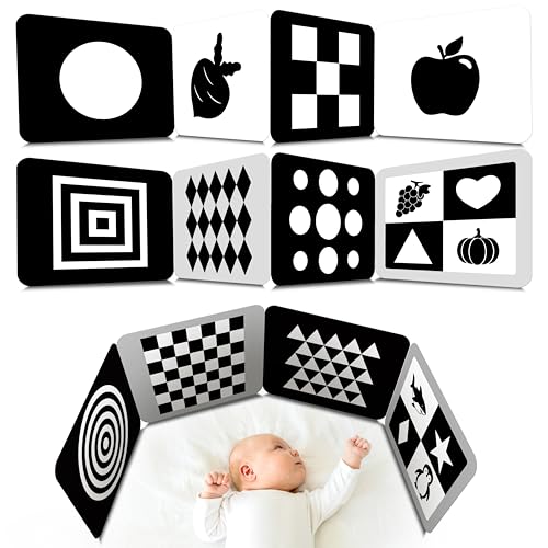 2 Stück Babystimulationskarten, doppelseitige, kontrastreiche Schwarz-Weiß-Bilderkarten, sensorische Entwicklungskarten nach Montessori für Neugeborene, Jungen und Mädchen, 0-3 Monate Bauchlage 2 Stück Babystimulationskarten, doppelseitige, kontrastreiche Schwarz-Weiß-Bilderkarten, sensorische Entwicklungskarten nach Montessori für Neugeborene, Jungen und Mädchen, 0-3 Monate Bauchlage von SpriteGru