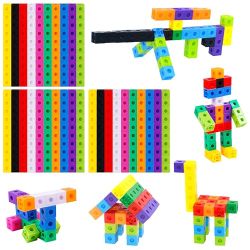 300PCS Mathematik-Verknüpfungswürfel, Mathematik-Würfel Manipulatives Verbinden und Zählen Snap Blöcke für frühe Mathematik und Konstruktion, Bildungsspielzeug für Vorschule, Kindergarten, Homeschool 300PCS Mathematik-Verknüpfungswürfel, Mathematik-Würfel Manipulatives Verbinden und Zählen Snap Blöcke für frühe Mathematik und Konstruktion, Bildungsspielzeug für Vorschule, Kindergarten, Homeschool von SpriteGru