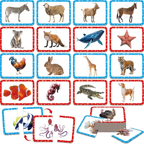48 Tier-Puzzle mit Fehlerkorrektur, selbstkorrigierendes Puzzle-Spiel, Bildungsaktivitäten für Kleinkinder, tierisches Lernspielzeug 48 Tier-Puzzle mit Fehlerkorrektur, selbstkorrigierendes Puzzle-Spiel, Bildungsaktivitäten für Kleinkinder, tierisches Lernspielzeug von SpriteGru