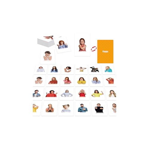 50 Emotion Lernkarten, realistisches Gefühl Bildkarten Emotion Bildfotos Kinder, Erwachsene, Heimschule, Sprachtherapie, ABA, Demenz, Aphasie, Ergotherapie, ESL und Autismus Lernmaterial von SpriteGru