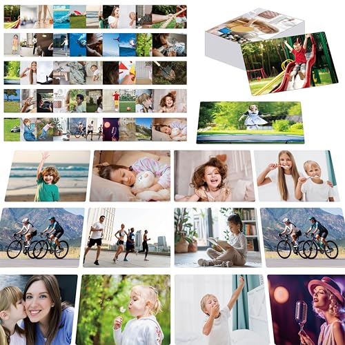 50 Verben-Bilderkarten, Bild- und Wortkarten Aktions-Sprachtrainer Visuelle Hilfe Spracherwerbshilfe für Autismus, ESL-Lehrmaterial für Erwachsene, Nicht-verbale Kinder von SpriteGru