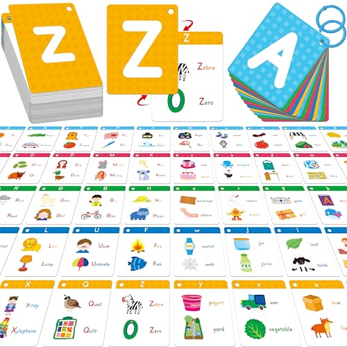 Alphabet-Lernkarten, 52 Klein- und Großbuchstaben-Karten, Jumbo-Größe, Lautkarten, Buchstabenerkennung für Klassenzimmer, Vorschule, Kindergarten Alphabet-Lernkarten, 52 Klein- und Großbuchstaben-Karten, Jumbo-Größe, Lautkarten, Buchstabenerkennung für Klassenzimmer, Vorschule, Kindergarten von SpriteGru