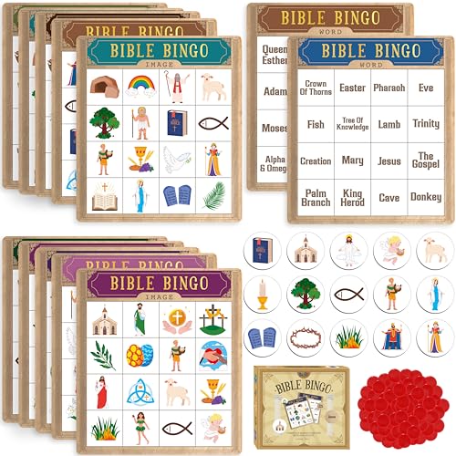 Bibel-Bingo-Spiel, Mehrspieler-Bingo-Spiel für Christen, Bibelschulkinder, Christen in der Sonntagsschule und Kirchen Bibel-Bingo-Spiel, Mehrspieler-Bingo-Spiel für Christen, Bibelschulkinder, Christen in der Sonntagsschule und Kirchen von SpriteGru