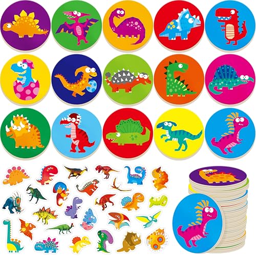 Holz-Memory-Spiel, 32 Dinosaurier-Holzchip mit 81 Aufklebern, edukatives Memory-Spiel für Kleinkinder im Vorschulalter 3+ Holz-Memory-Spiel, 32 Dinosaurier-Holzchip mit 81 Aufklebern, edukatives Memory-Spiel für Kleinkinder im Vorschulalter 3+ von SpriteGru