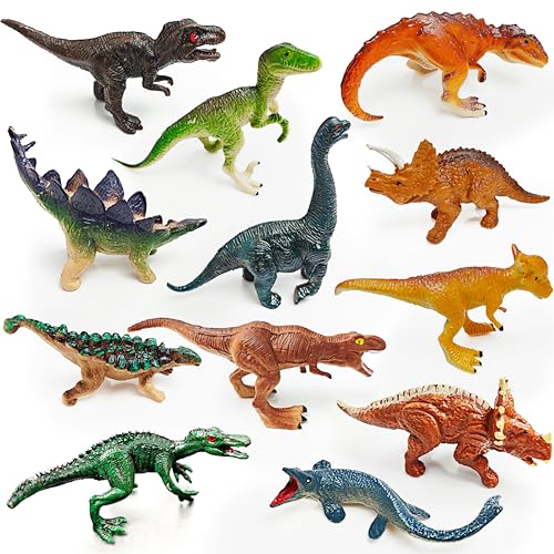 SpriteGru 12 Dinosaurier-Figuren für Kinder, Kunststoff-Tier-Spielzeug, tragbare Dinosaurierfiguren-Spieleset, Montessori-Spielzeug, Bildungs-Spiel für Homeschooling, Vorschulkinder und Kleinkinder SpriteGru 12 Dinosaurier-Figuren für Kinder, Kunststoff-Tier-Spielzeug, tragbare Dinosaurierfiguren-Spieleset, Montessori-Spielzeug, Bildungs-Spiel für Homeschooling, Vorschulkinder und Kleinkinder von SpriteGru