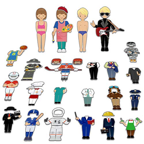 SpriteGru 56 Stück magnetische Anziehpuppen, Fantasiespiel ,Puppenset mit 21 Berufen/Jobs SpriteGru 56 Stück magnetische Anziehpuppen, Fantasiespiel ,Puppenset mit 21 Berufen/Jobs von SpriteGru