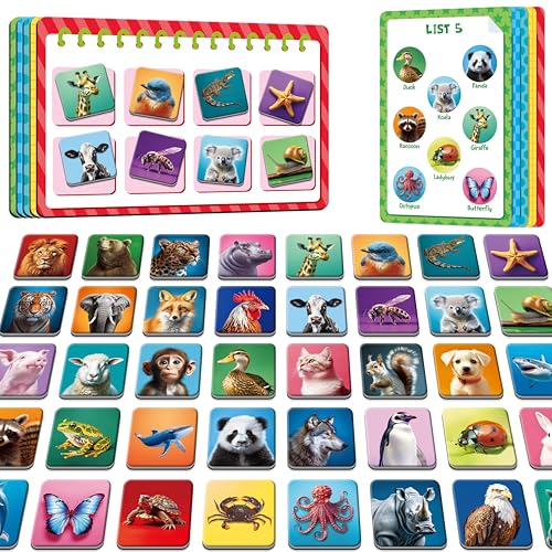 SpriteGru Magnetisches Tier-Matching-Spiel, Lustiges Lernspiel für Tiere, Rennen um das Sammeln deiner Listen, Bildungs-Spielzeug für Jungen und Mädchen zu Hause SpriteGru Magnetisches Tier-Matching-Spiel, Lustiges Lernspiel für Tiere, Rennen um das Sammeln deiner Listen, Bildungs-Spielzeug für Jungen und Mädchen zu Hause von SpriteGru