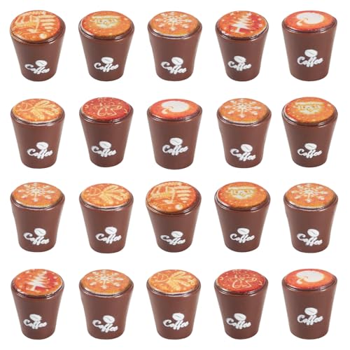 Spritewelry Mini-Kaffeetasse aus Kunstharz, Mini-Kaffeetasse, Mikro-Landschaftsmodell, Ornamente, 15 x 17 mm, für Desktop-Dekorationen, Zubehör, Basteln, 25 Stück von Spritewelry