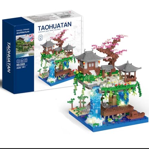 Spurleh TAOHUATAN Chinesischer Garten Bausteine Set, Traditionelle Architektur mit Wasserfall und Pavillon, ab 14 Jahren Spurleh TAOHUATAN Chinesischer Garten Bausteine Set, Traditionelle Architektur mit Wasserfall und Pavillon, ab 14 Jahren von Spurleh