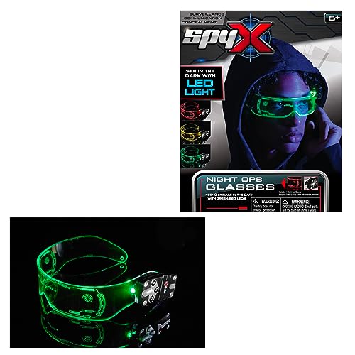 SpyX Night Ops Brille für Kinder – High-Tech-Brille für nächtliche Spionage-Überwachungsmissionen – superhelle LEDs ermöglichen Sicht bis zu 4,5 m im Dunkeln, ab 6 Jahren SpyX Night Ops Brille für Kinder – High-Tech-Brille für nächtliche Spionage-Überwachungsmissionen – superhelle LEDs ermöglichen Sicht bis zu 4,5 m im Dunkeln, ab 6 Jahren von SpyX