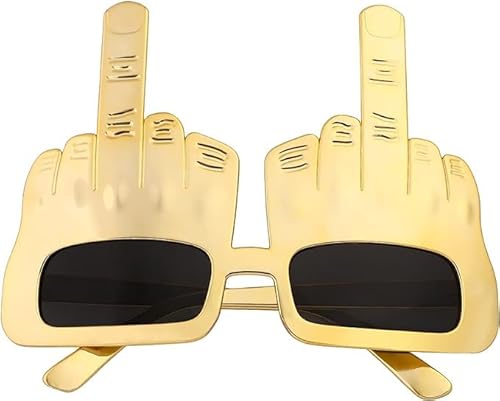SquarezhenBo Gold Kreativer Mittelfinger aus Der Handform Finger Lustige Party Lustige Neuheit Sonnenbrille für Party- Selfie- Requisiten Zubehör SquarezhenBo Gold Kreativer Mittelfinger aus Der Handform Finger Lustige Party Lustige Neuheit Sonnenbrille für Party- Selfie- Requisiten Zubehör von SquarezhenBo