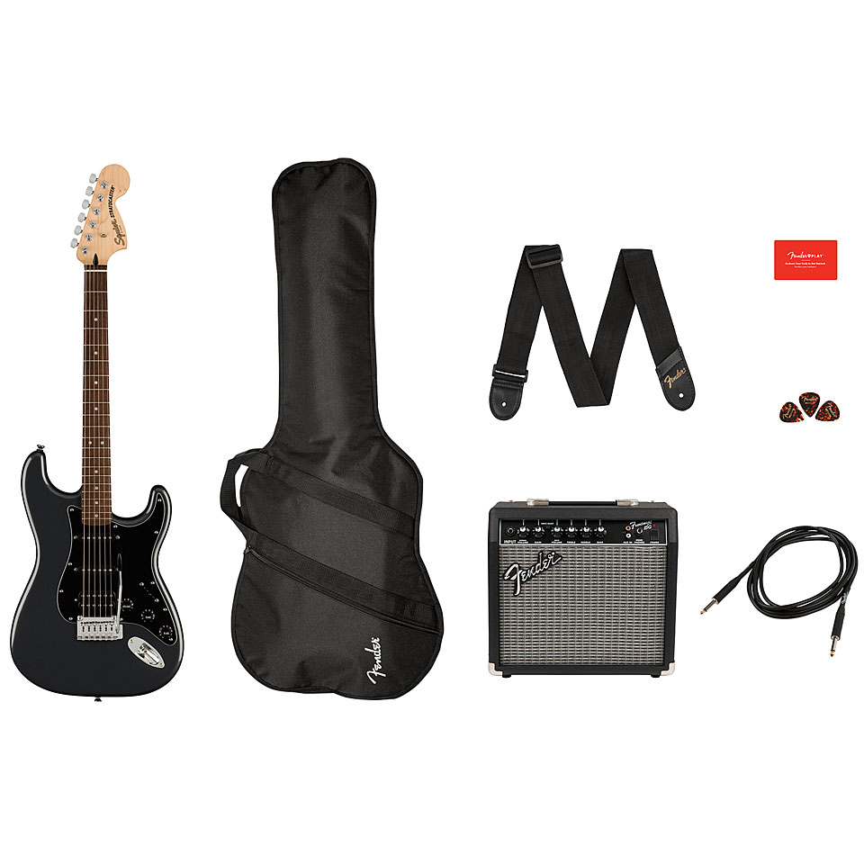 Squier Affinity Strat HSS Pack BLK E-Gitarren Set von Squier