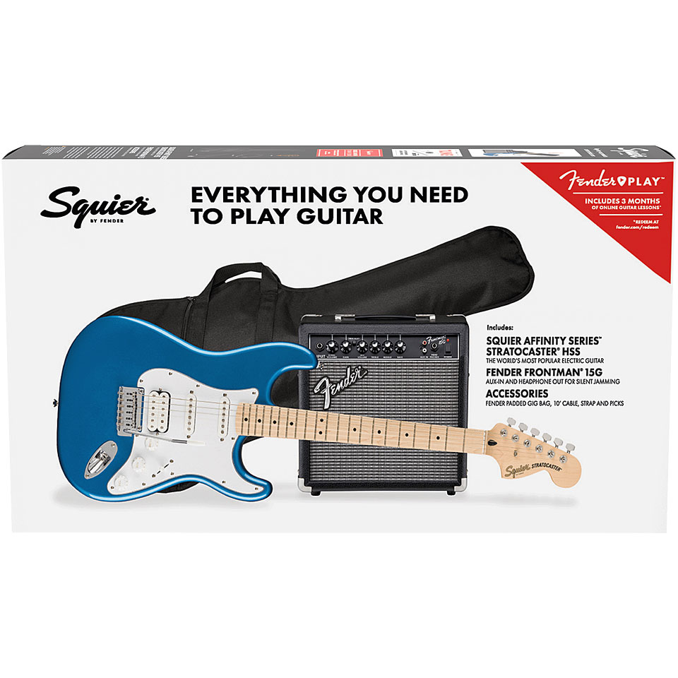 Squier Affinity Strat Pack HSS LPB E-Gitarren Set von Squier