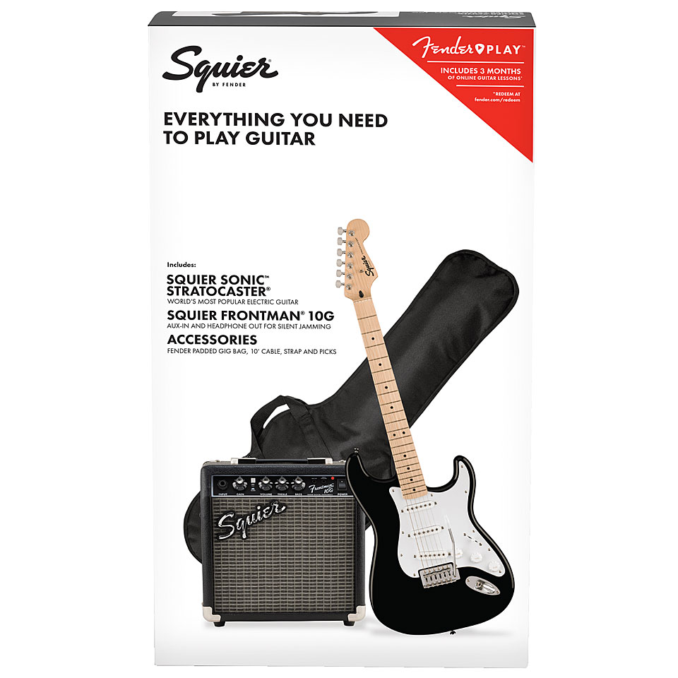 Squier Sonic Stratocaster Pack BK E-Gitarren Set von Squier
