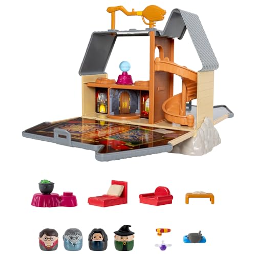 Squish-a-longs SQAL0112 - Harry Potter Hogwarts Schloss Playset, enthält 4X 2,5 cm Mini-Squish mit 3X Accessoires, 1x Schloss Spielset und 1x Collectors Guide - Sammeln, Tauschen und Spielen von Squish-a-longs
