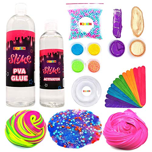 Squish Slime Rainbow Schleim Set Zum Selber Machen Ideal Für Geschenk für Mädchen Und Jungen DIY Kreativ von Squish