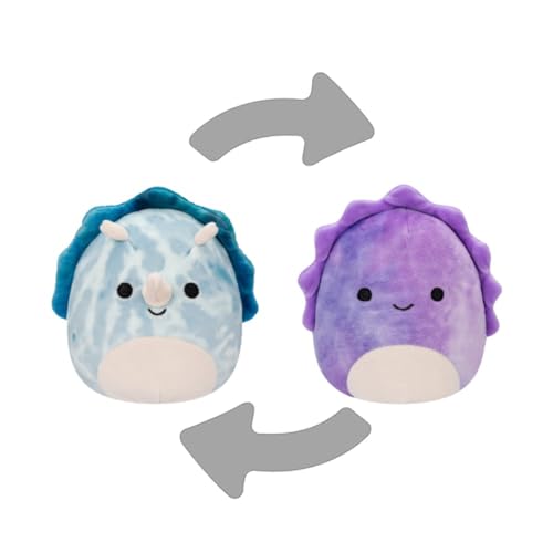 Jazwares Squishmallows – Flip A Mallow 13 cm P17 – Delilah The Purple Dino/Jerome The Blue Dino von Squishmallows