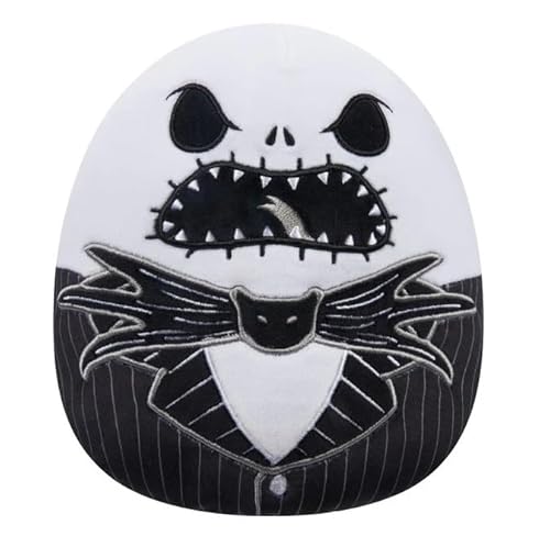 Original 25,4 cm Angry Jack Skellington - Nightmare Before Christmas - Offizieller Jazwares Halloween Plüsch - Sammlerstück Soft & Squishy Stofftiere Spielzeug - Geschenk für Kinder, Mädchen & Jungen von Squishmallows