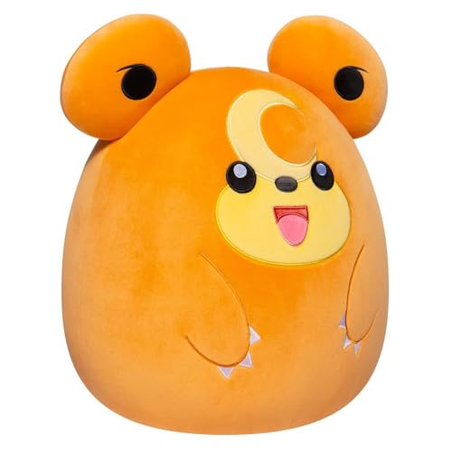 Pokémon x Squishmallows SQPK00043 - Teddiursa 35 cm, offizielles Pokémon Squishmallows, superweich, Brown And White von Squishmallows