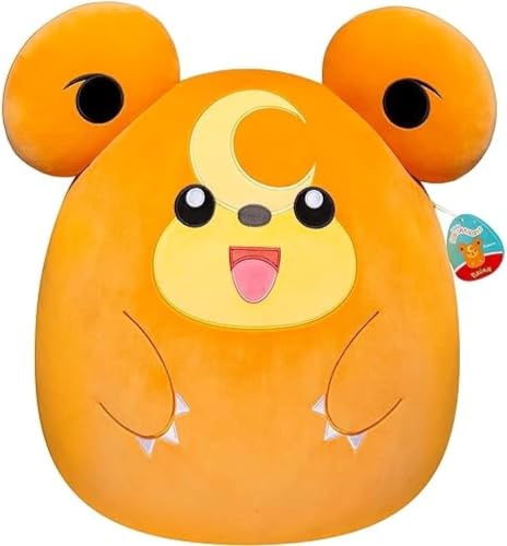 Pokémon x Squishmallows SQPK00043 - Teddiursa 35 cm, offizielles Pokémon Squishmallows, superweich, Brown And White von Squishmallows