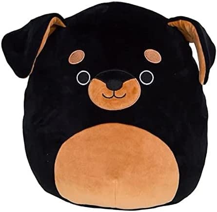 Squishmallows Squishmallow Kellytoy Plush Pets Squad Dogs Cats Bunnies Frogs Squishy Soft Plush Toy Animals (Black/Brown, Mateo Rotweiler Dog, 12 Inch) von Squishmallows