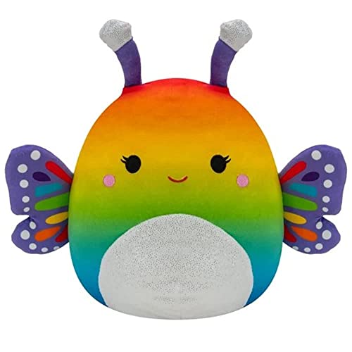 Squishmallow Offizielles Kellytoy Bugs Insects & Creeping Things weiches Plüschtier Tiere (Diana Regenbogen-Schmetterling, 30,5 cm) von Squishmallows